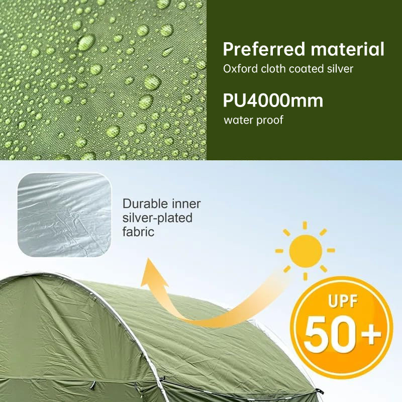Car Trunk Rear Tent with Canopy | Sun-Resistant, Waterproof 2000mm+ | All-Season Camping - Hazli Collection