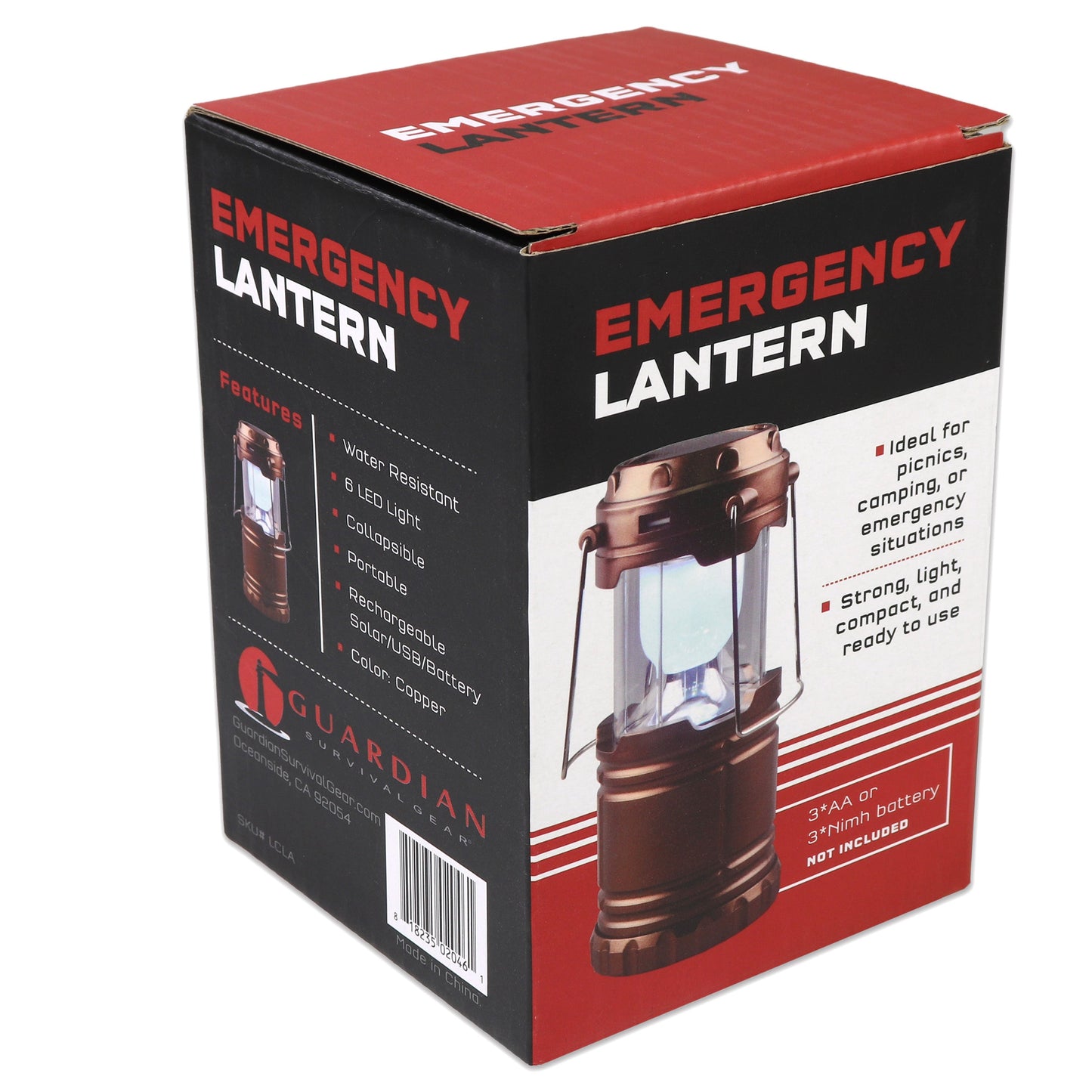 Collapsible Solar Lantern | Triple-Power LED Camping Light | Solar + USB + Battery - Hazli Collection