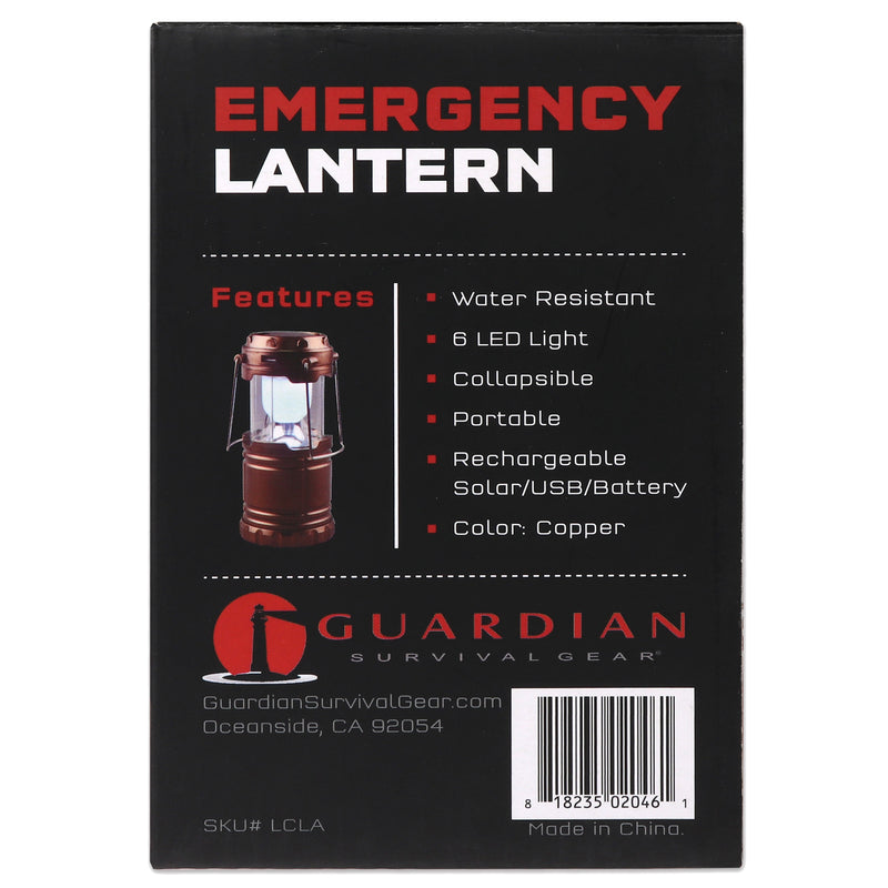 Collapsible Solar Lantern | Triple-Power LED Camping Light | Solar + USB + Battery - Hazli Collection