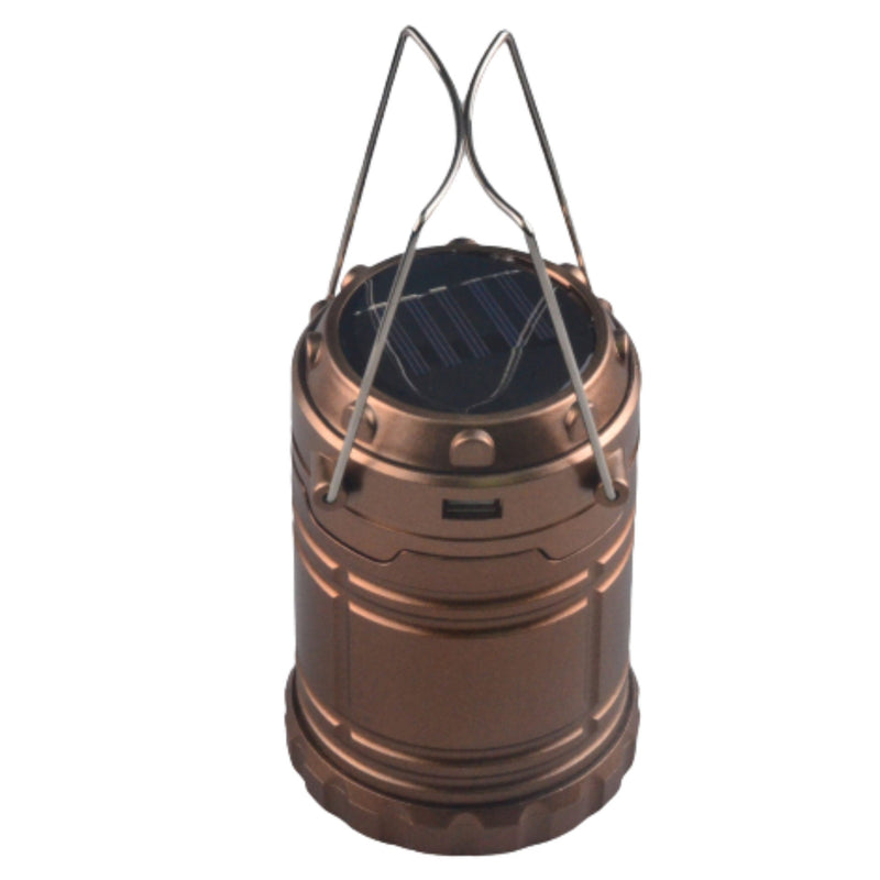 Collapsible Solar Lantern | Triple-Power LED Camping Light | Solar + USB + Battery - Hazli Collection