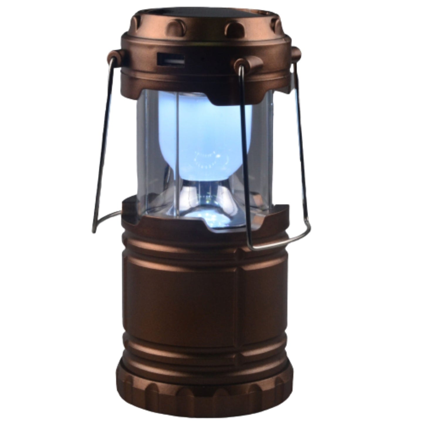 Collapsible Solar Lantern | Triple-Power LED Camping Light | Solar + USB + Battery - Hazli Collection