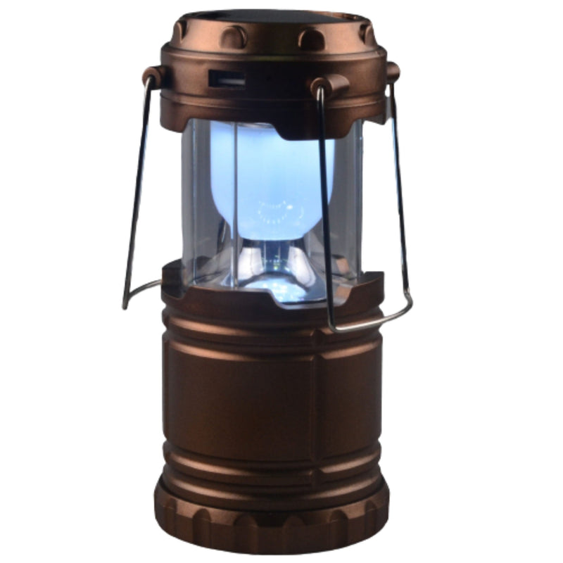 Collapsible Solar Lantern | Triple-Power LED Camping Light | Solar + USB + Battery - Hazli Collection