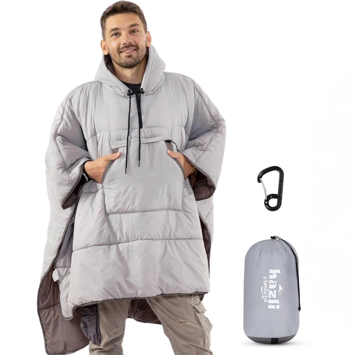 Wearable Poncho Blanket - Hooded Windproof Stadium Blanket – Hazli Wearable Poncho Blanket - Hooded Windproof Stadium Blanket – Hazli