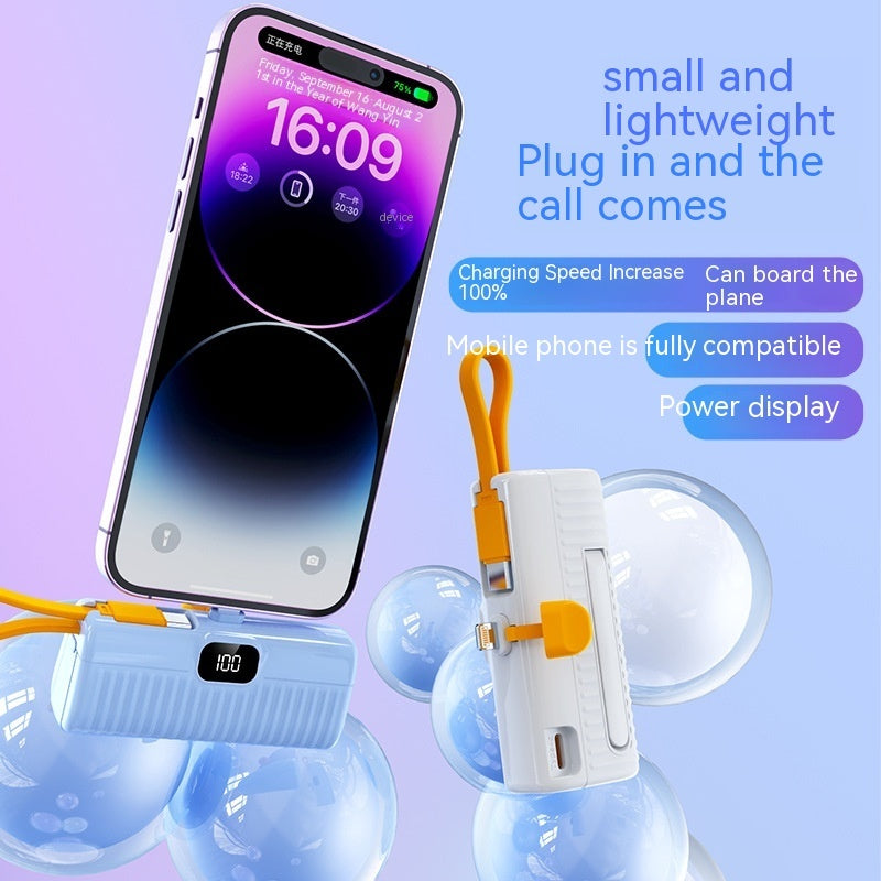 Compact Capsule Power Bank | Portable Phone Charger | Ultra-Small Emergency Backup - Hazli Collection