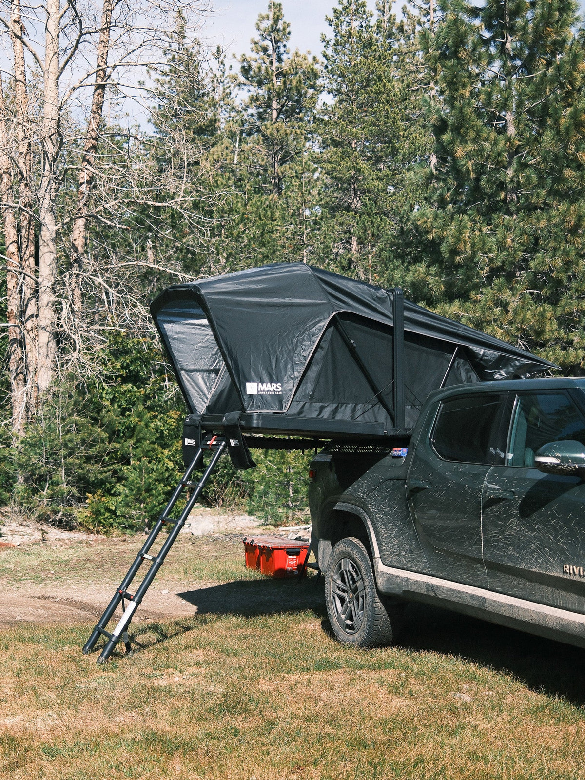 Mars Horizon Hard Shell Rooftop Tent with Ladder, Mattress & Insulation Liner