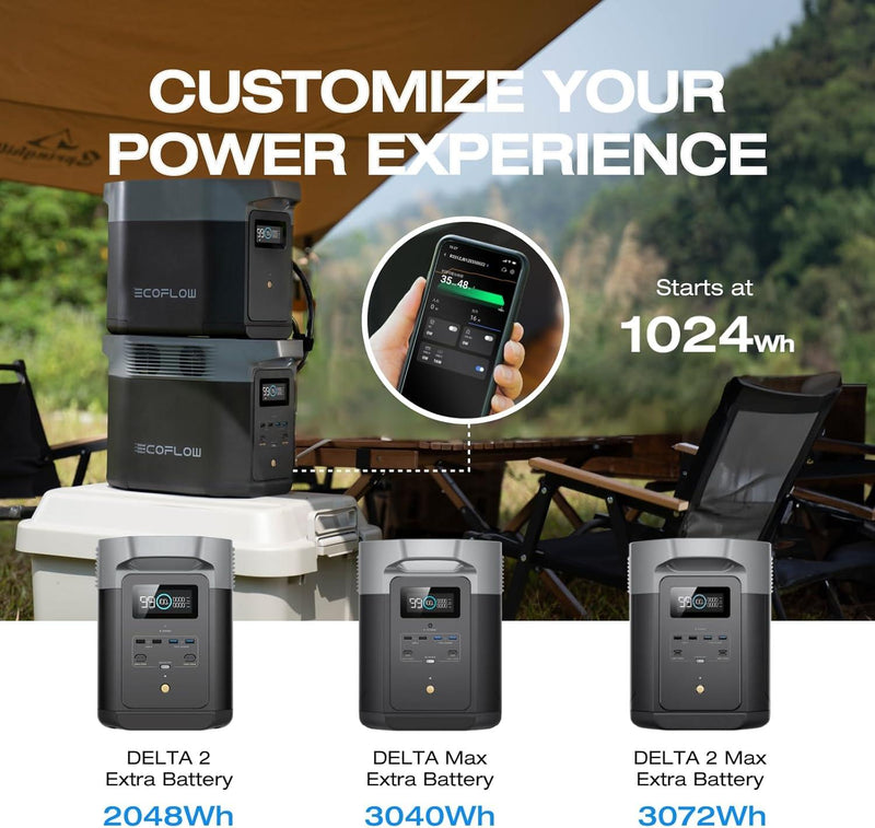 EF ECOFLOW Delta 2 Portable Power Station | 1024Wh LFP Battery | Fast Charging - Hazli Collection