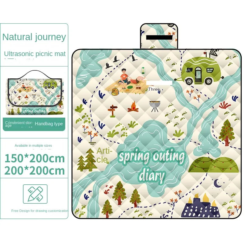 EcoVenture Waterproof Camping Mat | Durable Ground Cover for Outdoors | Picnic & Tent Footprint - Hazli Collection