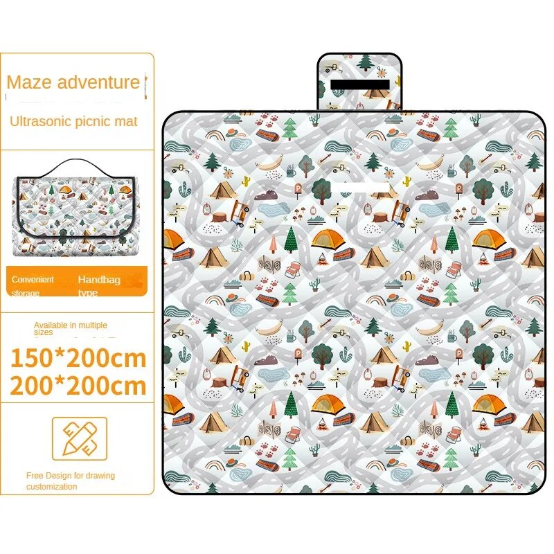 EcoVenture Waterproof Camping Mat | Durable Ground Cover for Outdoors | Picnic & Tent Footprint - Hazli Collection