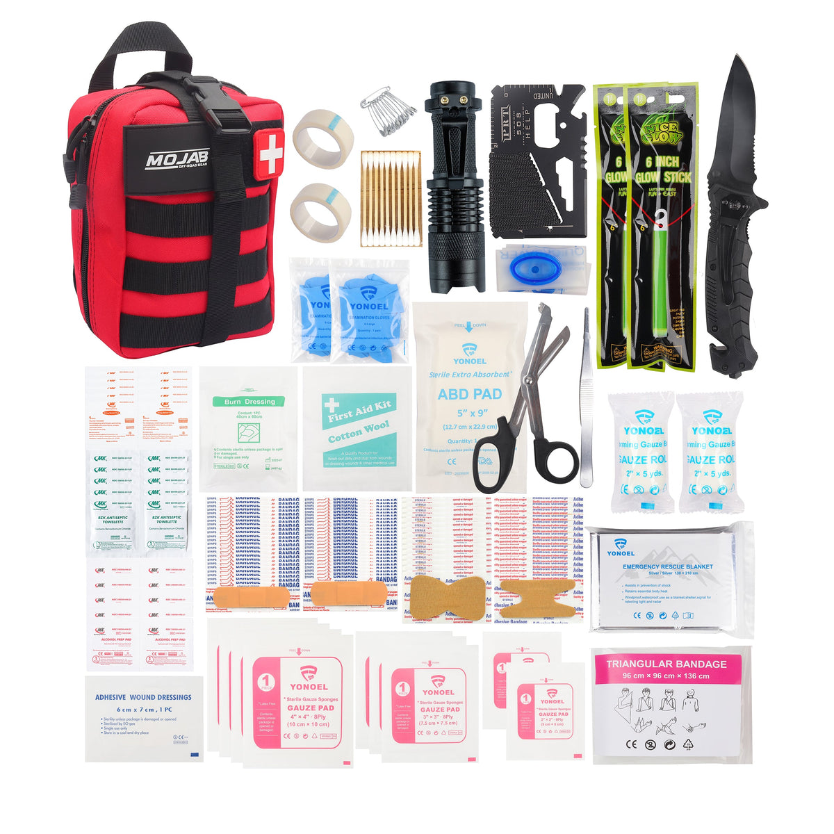 First Aid Kit 151 Pieces | Complete Emergency Medical Kit | Multi-Color Options - Hazli Collection
