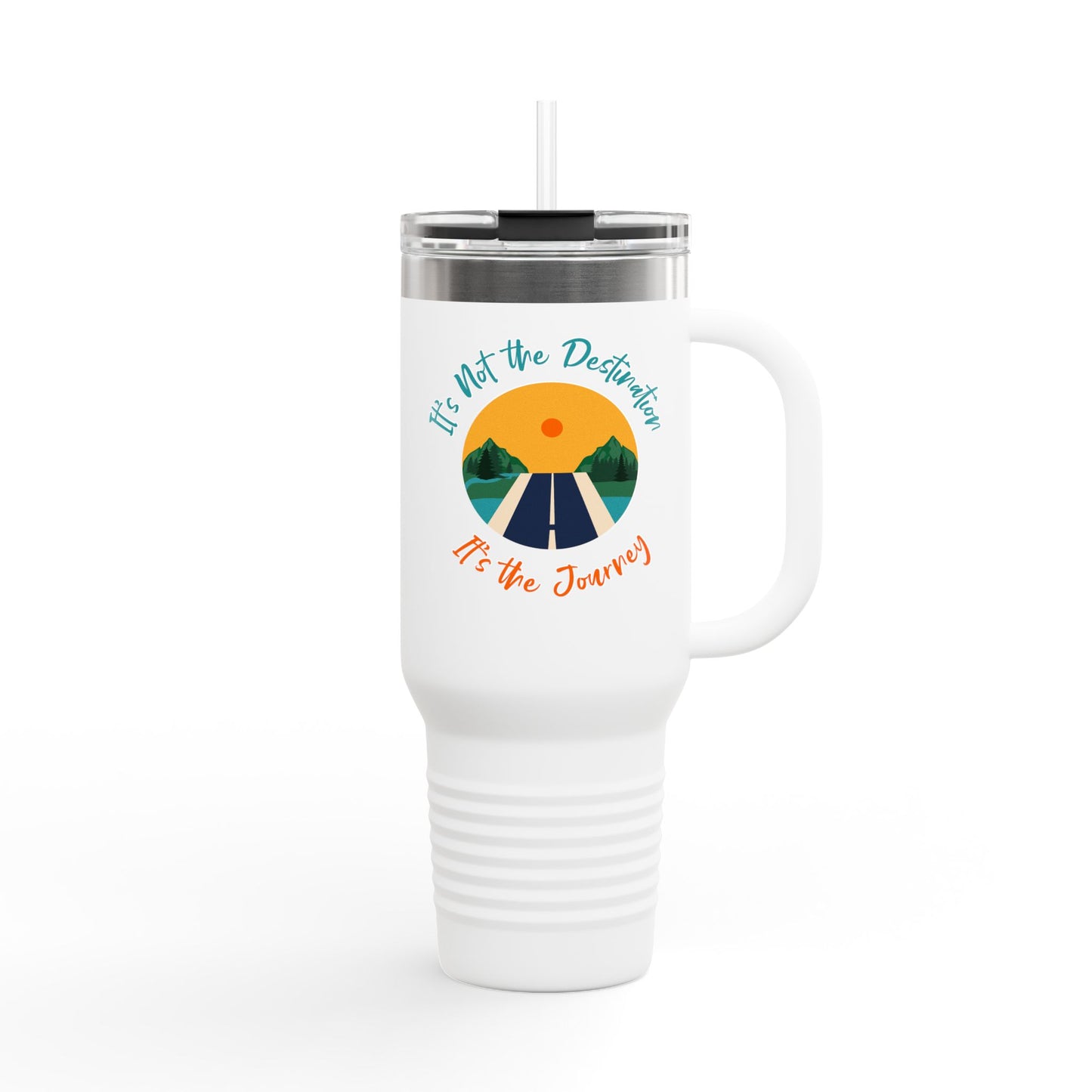 Inspirational Insulated Travel Mug 40oz | Double-Wall Stainless Steel | Adventure Quote - Hazli Collection