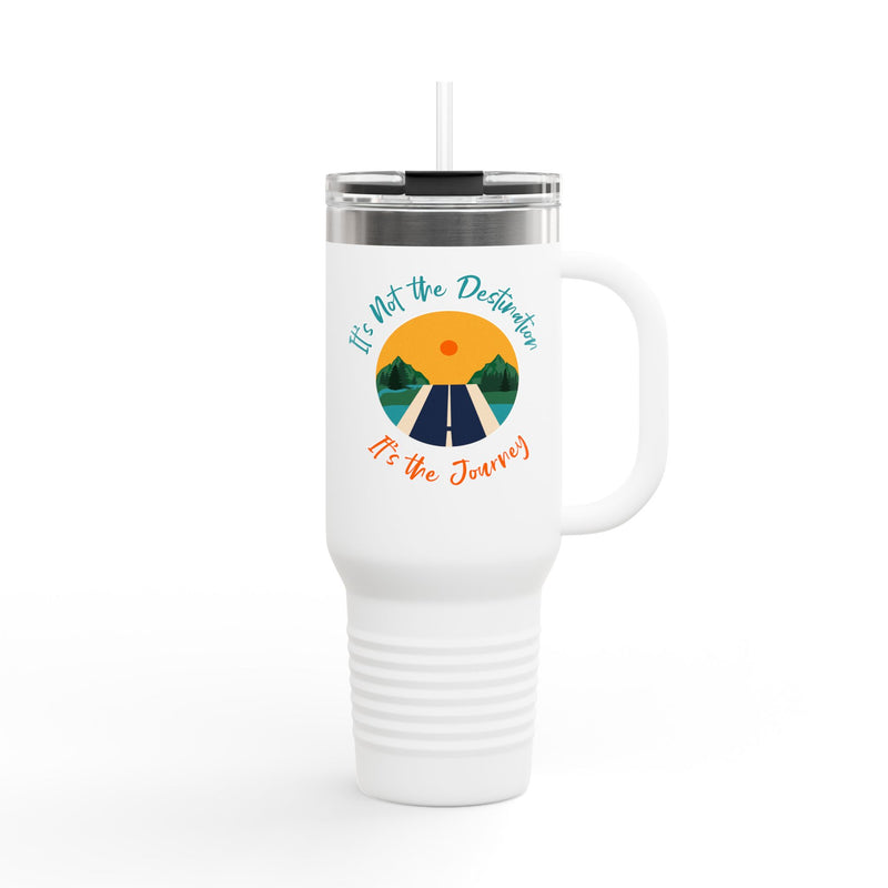 Inspirational Insulated Travel Mug 40oz | Double-Wall Stainless Steel | Adventure Quote - Hazli Collection