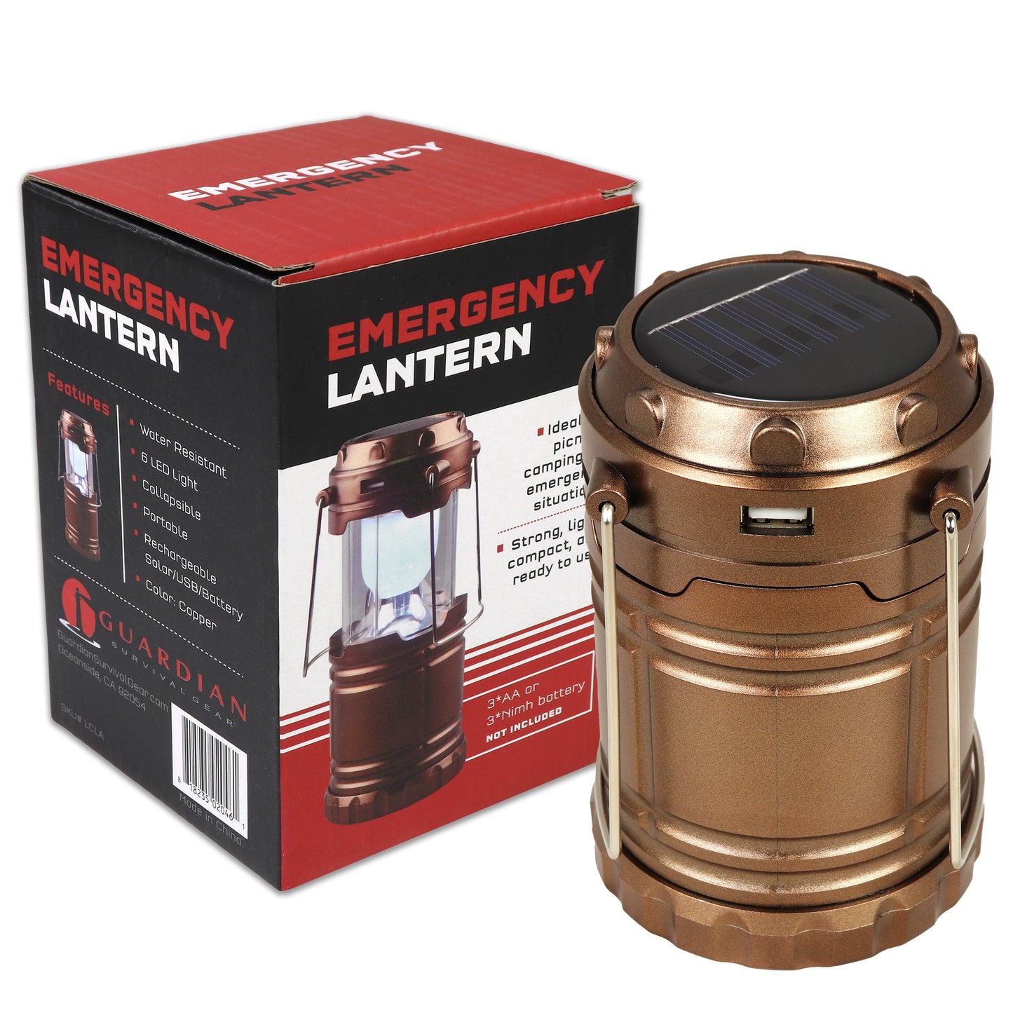 Collapsible Solar Lantern | Rechargeable LED Camping Light - Hazli Collection 