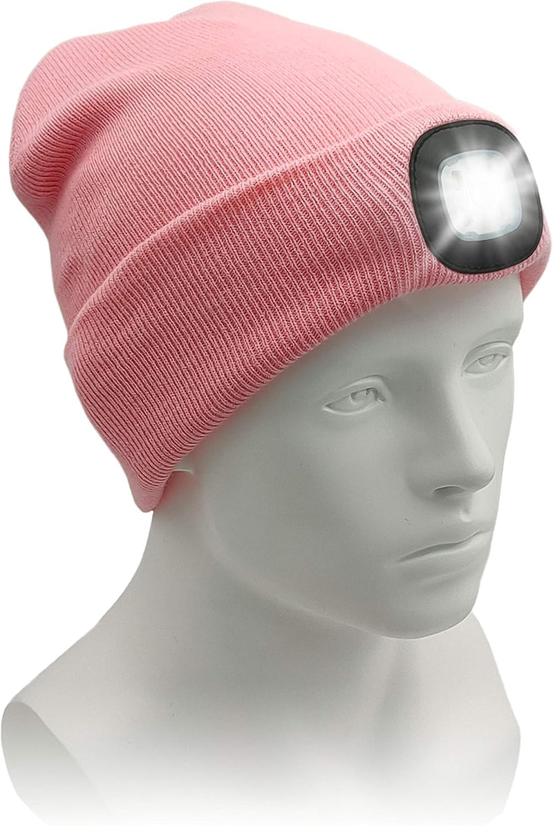 LED Headlamp Beanie Hat | USB Rechargeable, Hands-Free Light | Unisex Winter Cap - Hazli Collection