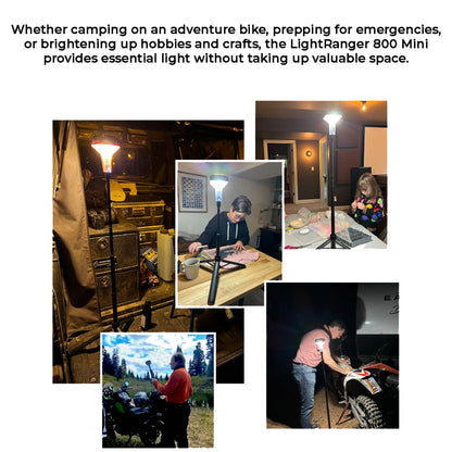 LightRanger 800 Mini Camping Lantern | 800 Lumens, USB-C Rechargeable | Tripod & Carry Bag - Hazli Collection