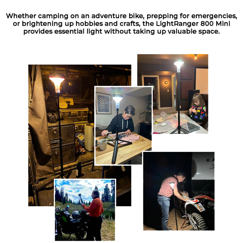 LightRanger 800 Mini Camping Lantern | 800 Lumens, USB-C Rechargeable | Tripod & Carry Bag - Hazli Collection