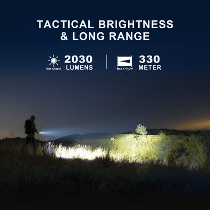 M5 Gen3 EDC Flashlight | 2,030 Lumens, Rechargeable | Aluminum Tactical Light - Hazli Collection