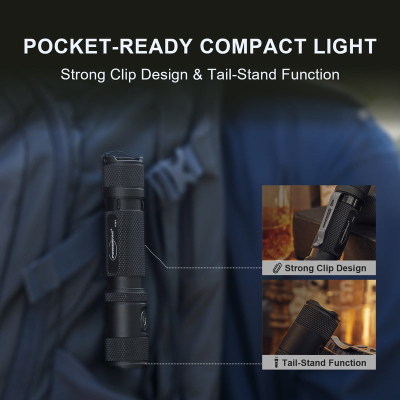 M5 Gen3 EDC Flashlight | 2,030 Lumens, Rechargeable | Aluminum Tactical Light - Hazli Collection