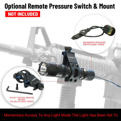 M5 Gen3 EDC Flashlight | 2,030 Lumens, Rechargeable | Aluminum Tactical Light - Hazli Collection