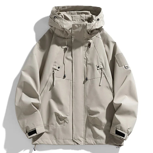 Men's Waterproof Windbreaker Jacket | Lightweight Hooded Softshell | Hiking & Camping - Hazli Collection