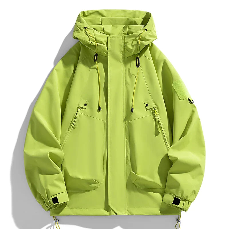 Men's Waterproof Windbreaker Jacket | Lightweight Hooded Softshell | Hiking & Camping - Hazli Collection