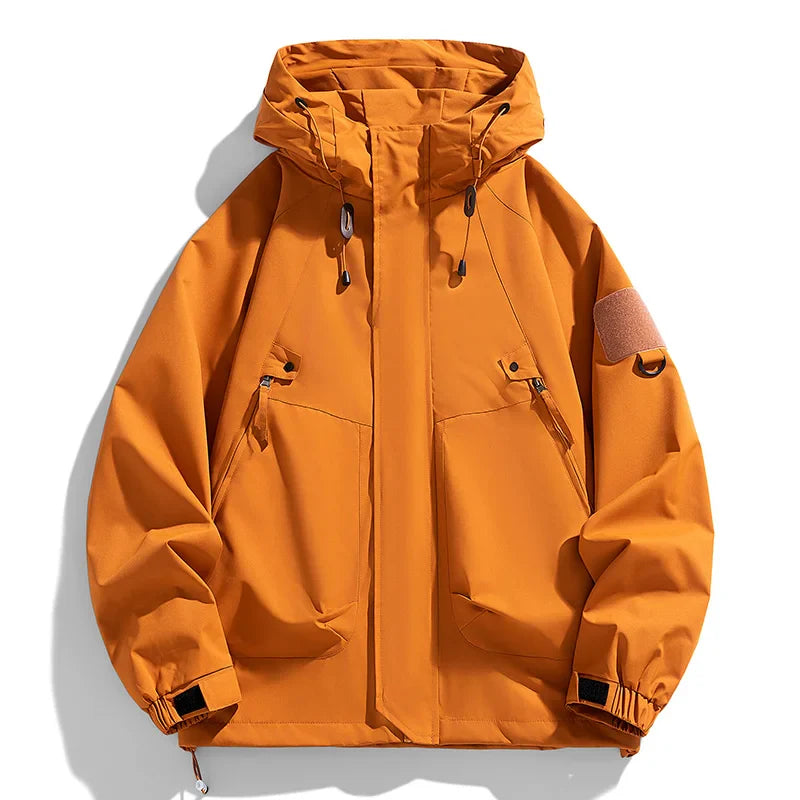 Men's Waterproof Windbreaker Jacket | Lightweight Hooded Softshell | Hiking & Camping - Hazli Collection