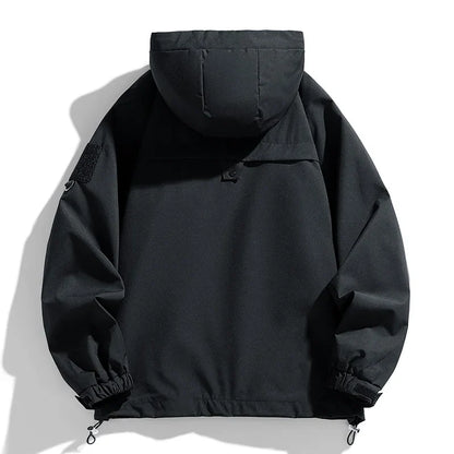 Men's Waterproof Windbreaker Jacket | Lightweight Hooded Softshell | Hiking & Camping - Hazli Collection