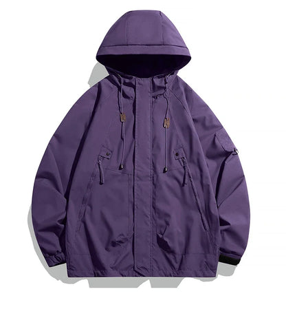 Men's Waterproof Windbreaker Jacket | Lightweight Hooded Softshell | Hiking & Camping - Hazli Collection