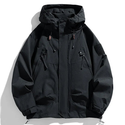 Men's Waterproof Windbreaker Jacket | Lightweight Hooded Softshell | Hiking & Camping - Hazli Collection