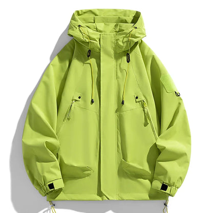 Men's Waterproof Windbreaker Jacket | Lightweight Hooded Softshell | Hiking & Camping - Hazli Collection