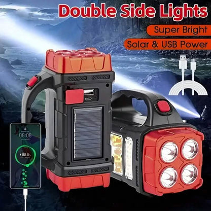 Multifunctional LED Solar Camping Light | 500 Lumens, USB + Solar Charge | Water-Resistant - Hazli Collection