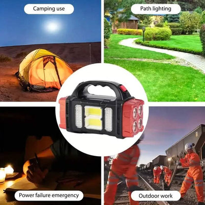 Multifunctional LED Solar Camping Light | 500 Lumens, USB + Solar Charge | Water-Resistant - Hazli Collection