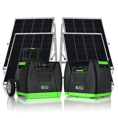 Nature's Generator Elite Gold System | 3600W + Solar Panels Included | Complete Off-Grid Kit - Hazli Collection