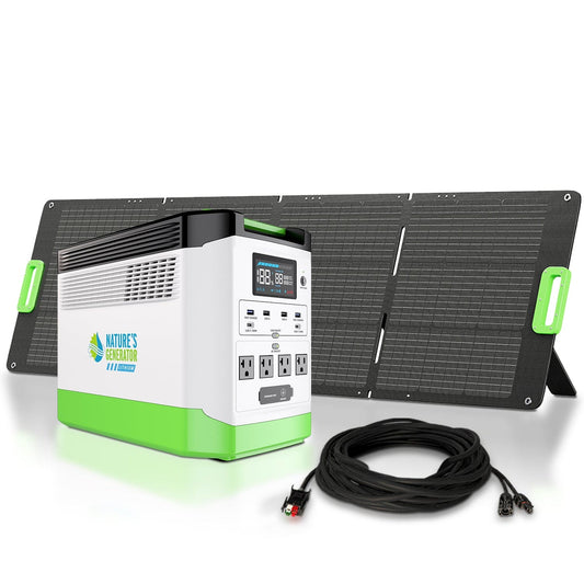 Nature's Generator Lithium 1800 | 1800W LiFePO4 Solar Generator | Expandable to 3600W - Hazli Collection