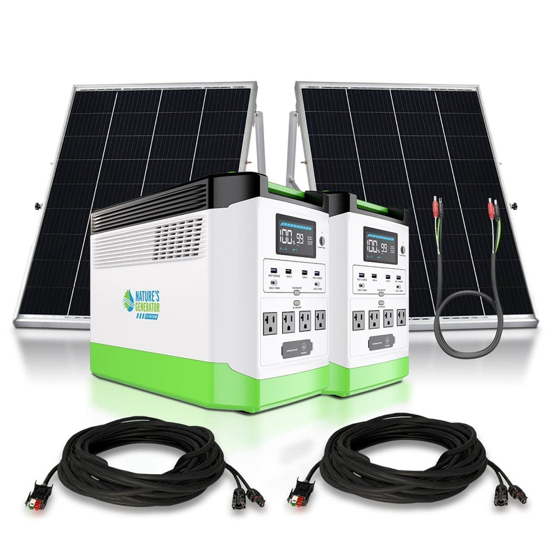 Nature's Generator Lithium 1800 | 1800W LiFePO4 Solar Generator | Expandable to 3600W - Hazli Collection