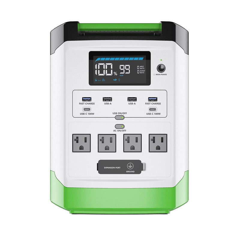 Nature's Generator Lithium 1800 | 1800W LiFePO4 Solar Generator | Expandable to 3600W - Hazli Collection
