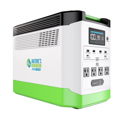 Nature's Generator Lithium 1800 | 1800W LiFePO4 Solar Generator | Expandable to 3600W - Hazli Collection