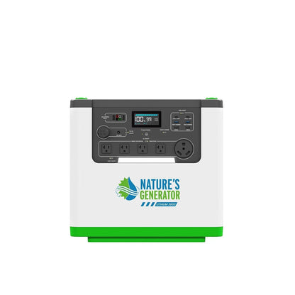 Nature's Generator Lithium 3600 | 3600W LiFePO4 Power Station | Solar, Wind & AC Charging - Hazli Collection