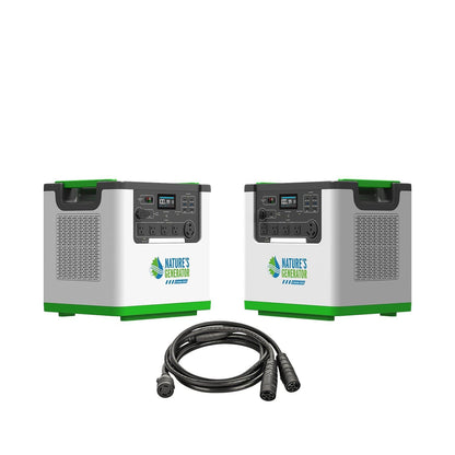 Nature's Generator Lithium 3600 | 3600W LiFePO4 Power Station | Solar, Wind & AC Charging - Hazli Collection