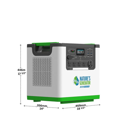 Nature's Generator Lithium 3600 | 3600W LiFePO4 Power Station | Solar, Wind & AC Charging - Hazli Collection