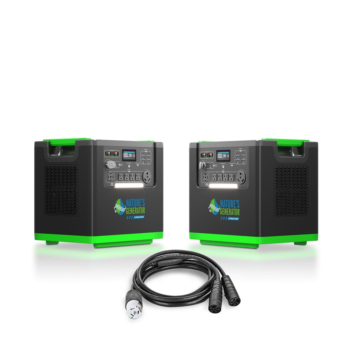 Nature's Generator Lithium 6000 | 6000W Whole Home Backup | LiFePO4, Expandable to 12000W - Hazli Collection