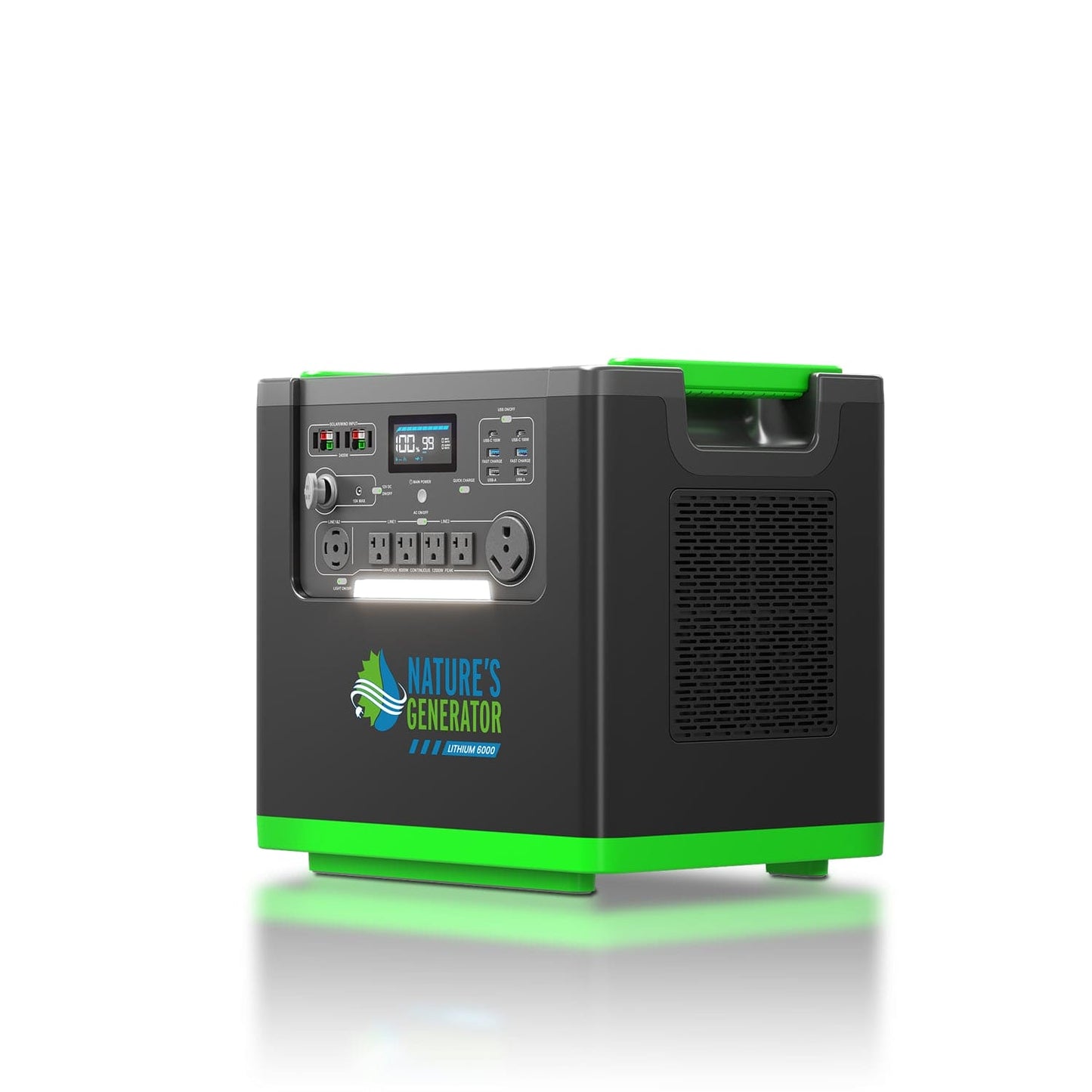 Nature's Generator Lithium 6000 | 6000W Whole Home Backup | LiFePO4, Expandable to 12000W - Hazli Collection