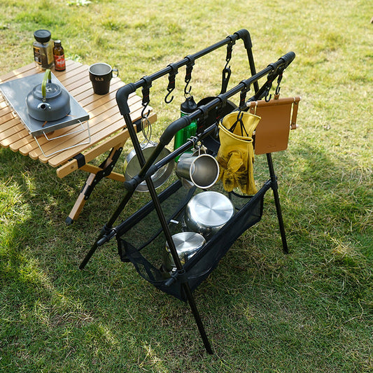 Outdoor Camping Folding Shelf & Drying Rack | Portable Car Camping Organizer - Hazli Collection