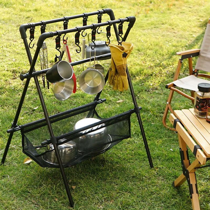 Outdoor Camping Folding Shelf & Drying Rack | Portable Car Camping Organizer - Hazli Collection