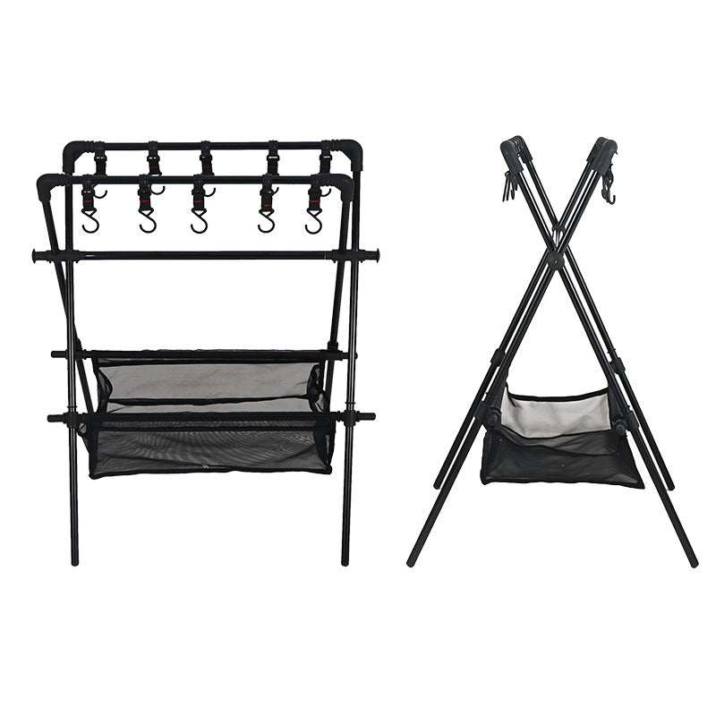 Outdoor Camping Folding Shelf & Drying Rack | Portable Car Camping Organizer - Hazli Collection
