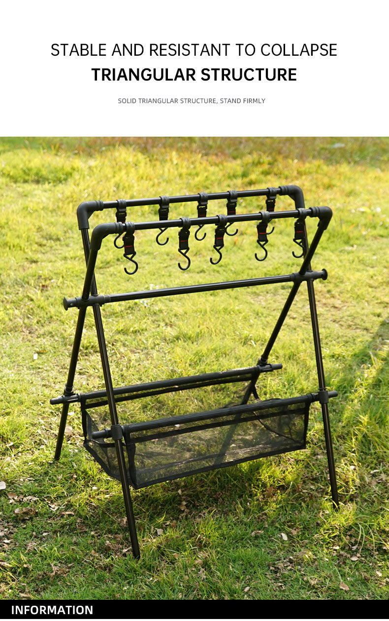 Outdoor Camping Folding Shelf & Drying Rack | Portable Car Camping Organizer - Hazli Collection