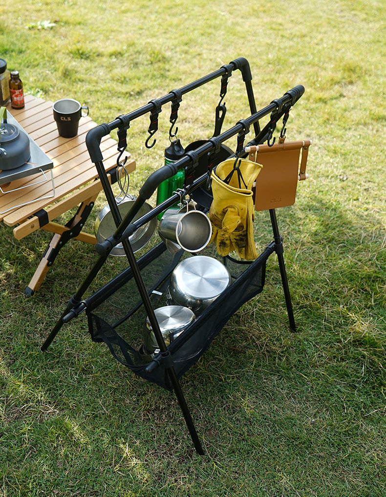 Outdoor Camping Folding Shelf & Drying Rack | Portable Car Camping Organizer - Hazli Collection
