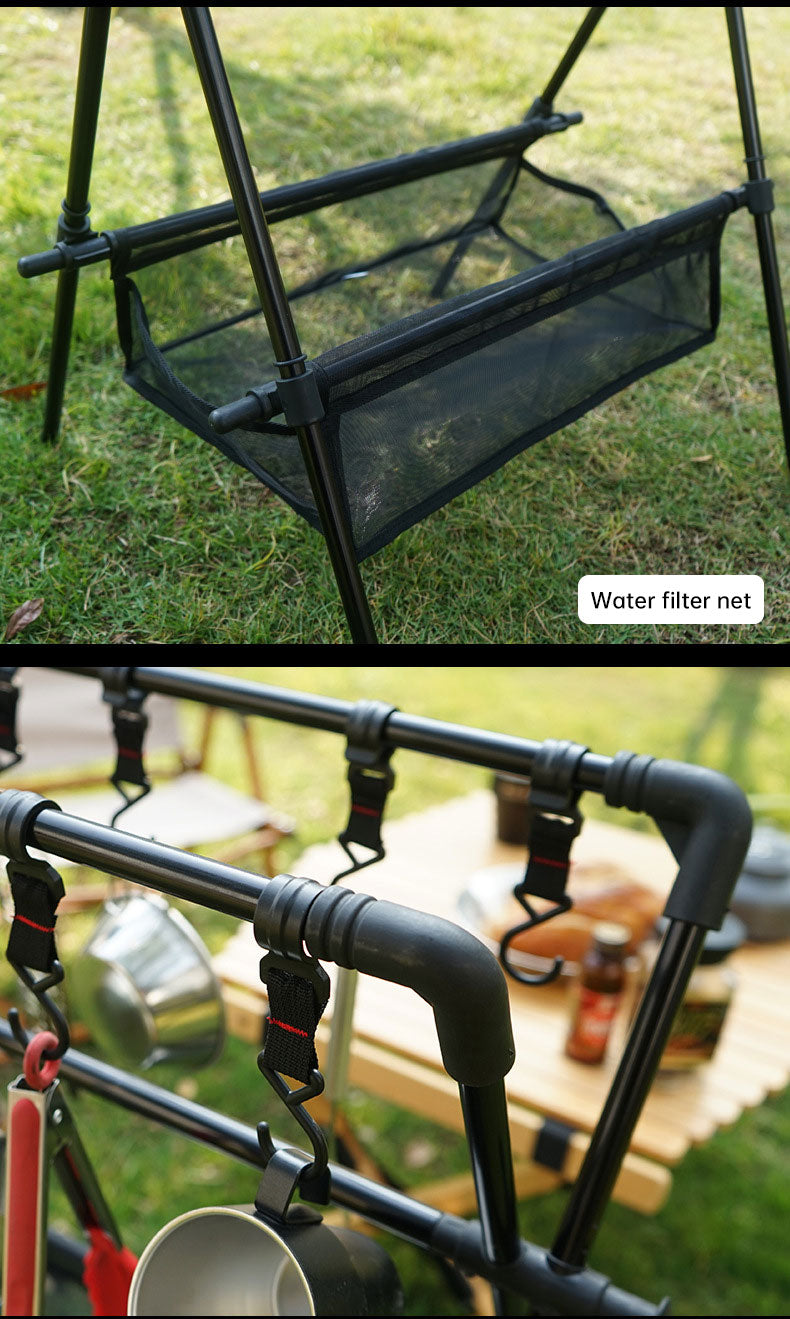 Outdoor Camping Folding Shelf & Drying Rack | Portable Car Camping Organizer - Hazli Collection