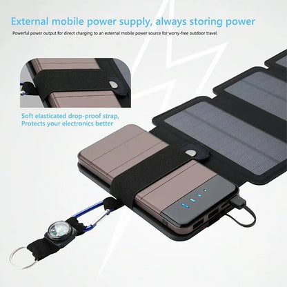 Outdoor Multifunctional Portable Solar Charging Panel Foldable 5V 1A USB Output Device Camping Tool High Power Output - Hazli Collection