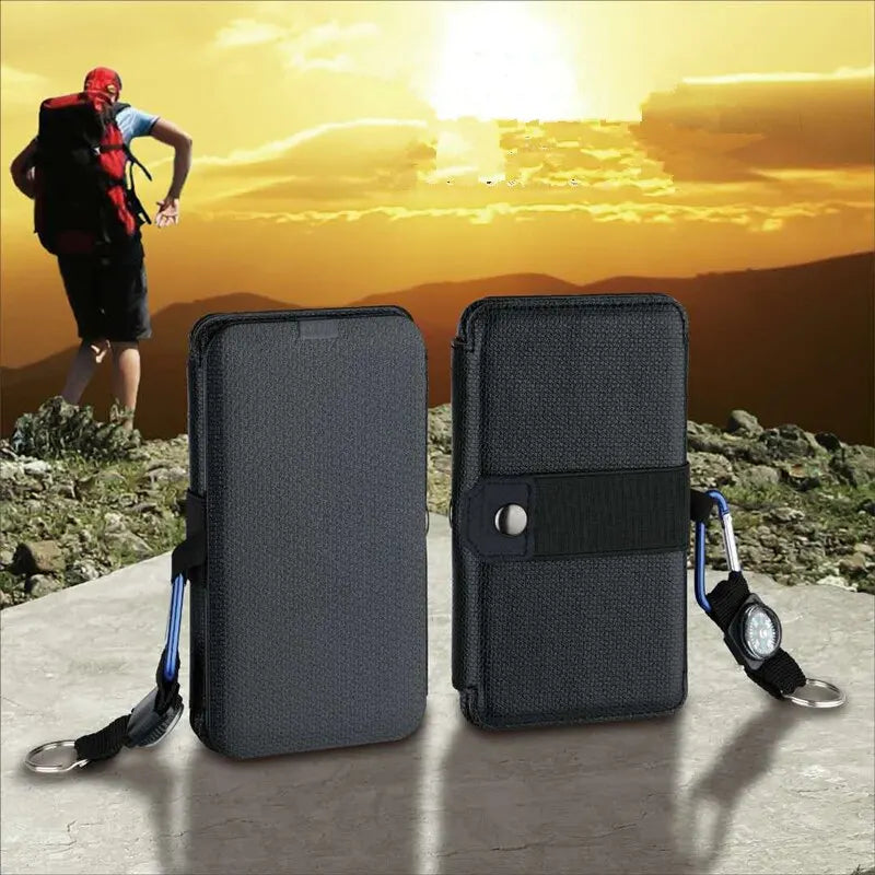 Outdoor Multifunctional Portable Solar Charging Panel Foldable 5V 1A USB Output Device Camping Tool High Power Output - Hazli Collection 
