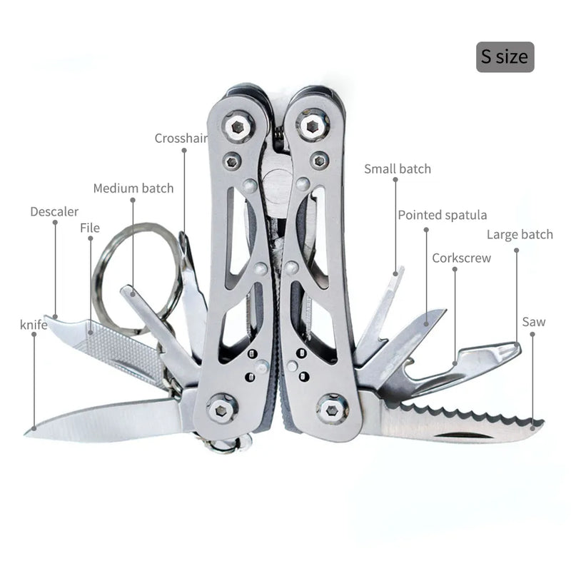 Outdoor Multitool Camping Portable Stainless Steel Edc Folding Multifunction Tools Emergency survival Knife Pliers - Hazli Collection